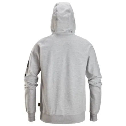 Snickers 2895 Logo Full-Zip Hoodie Grey Melange