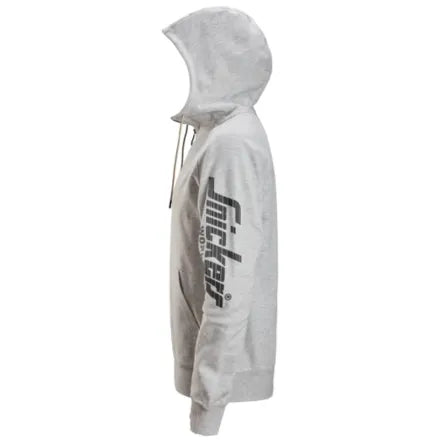 Snickers 2895 Logo Full-Zip Hoodie Grey Melange 3XL