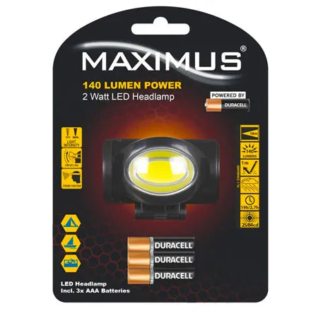 Maximus LED Headlamp 2w 140 Lumen
