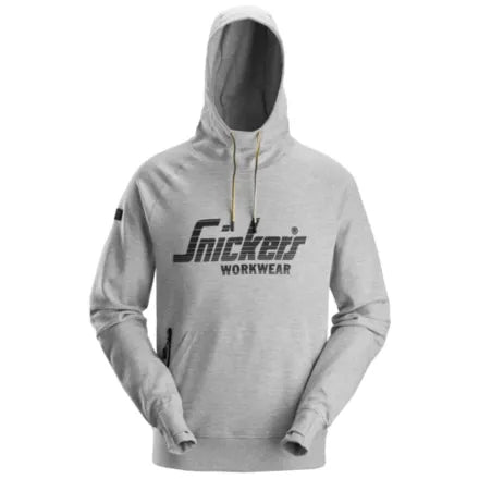 Snickers 2894 Logo Hoodie Grey Melange 3XL