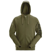 Snickers 2895 Logo Full-Zip Hoodie Khaki Green 3XL