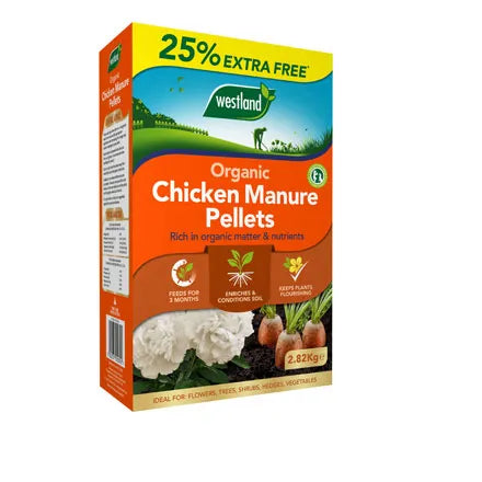 Organic Chicken Manure Pellets 2.25kg + 25% Extra Free