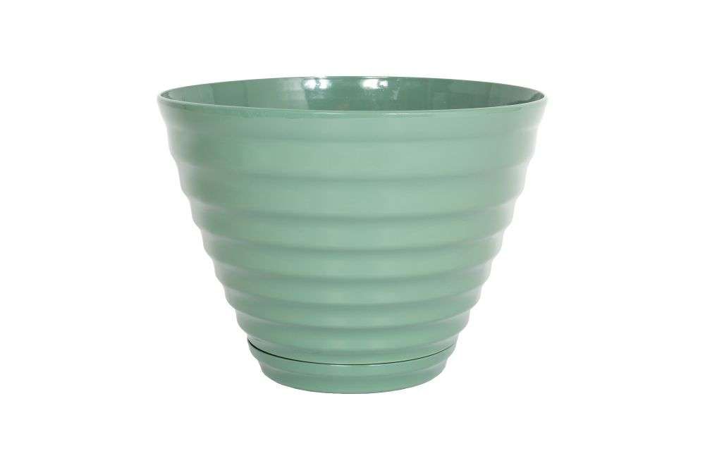 Vale Planter with Saucer Sage Green 40cm