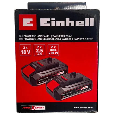 Einhell Power X-Change Plus 18V 2.5Ah Battery Twinpack