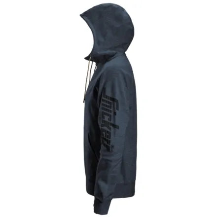 Snickers 2895 Logo Full-Zip Hoodie Dark Navy Melange 3XL