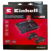 Einhell Power X-Change 2 x 18V 4Ah Batteries & Twincharger Kit