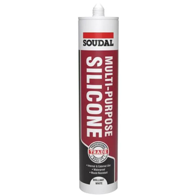 Soudal Multi Purpose Silicone Sealant 270ml - White