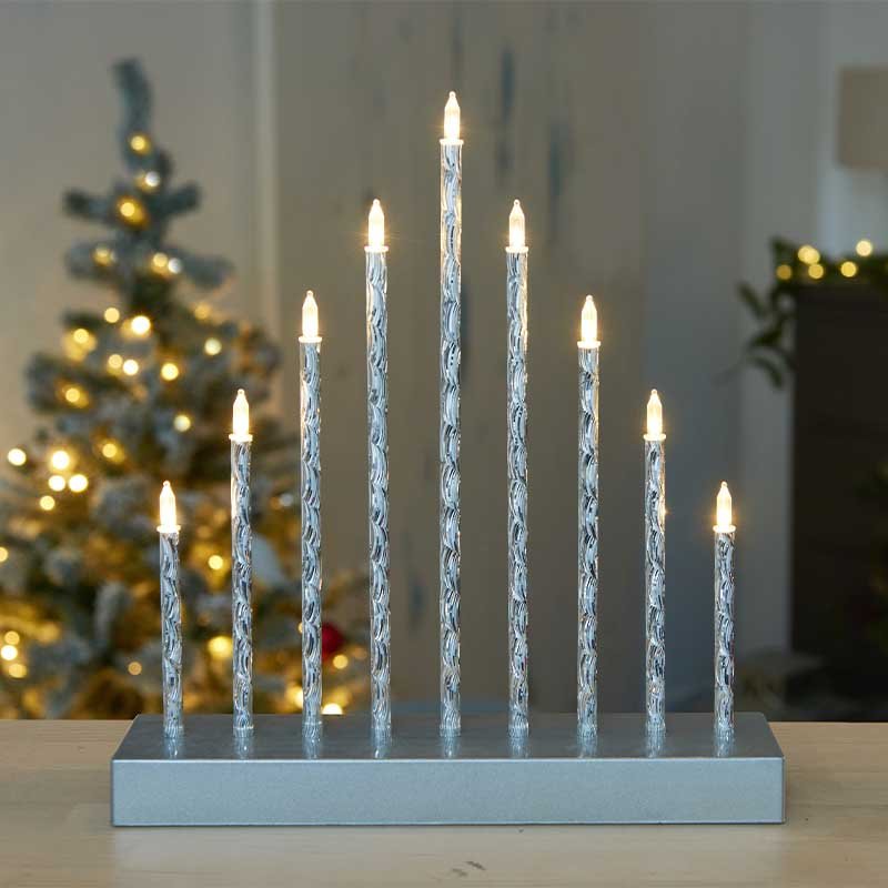 9 LED CandleBridge Silver