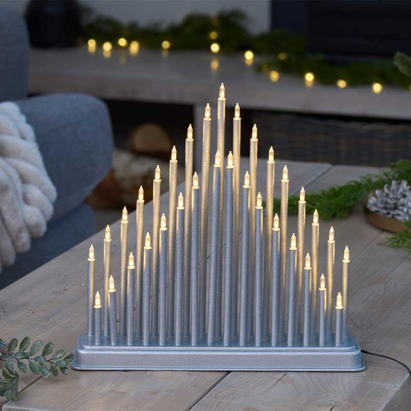 33 LED Candle Bridge Silver