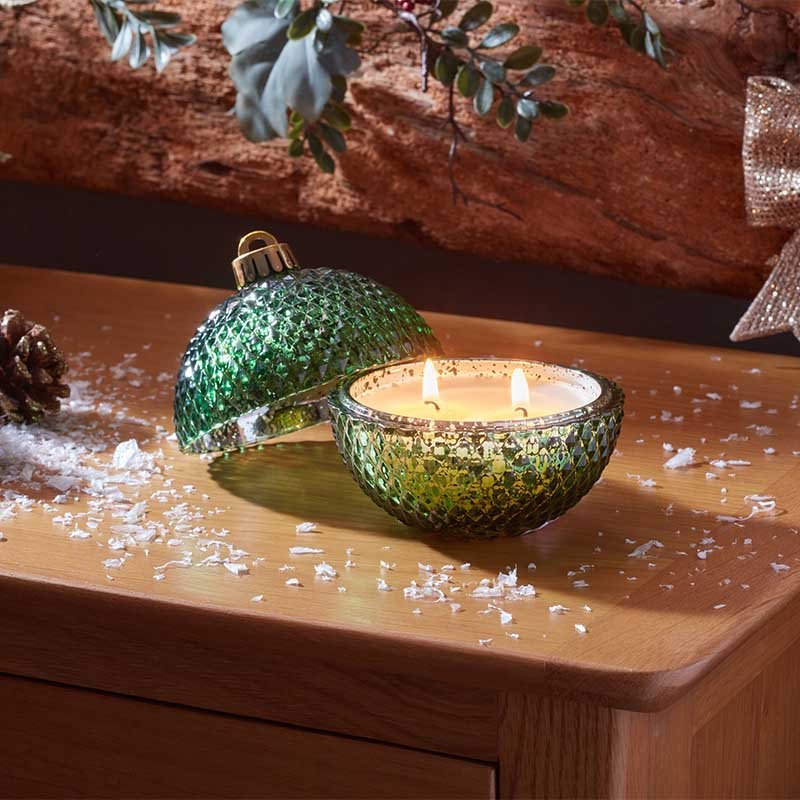 Three Kings Bauble Candle - Green