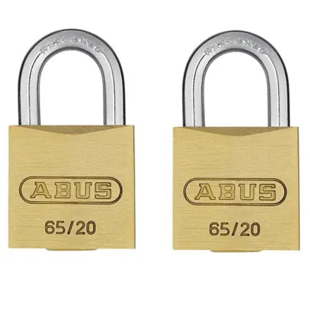 ABUS Compact Brass Padlock Twin Pack (65/20)