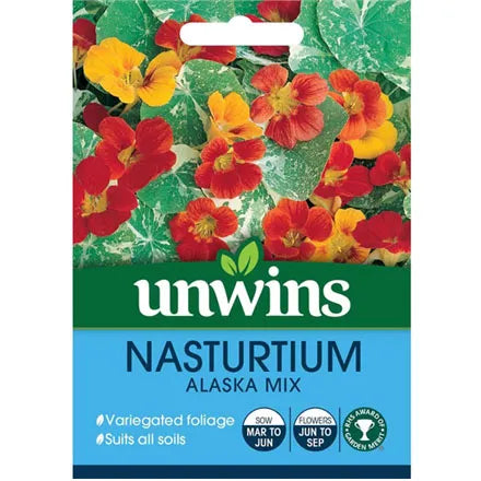 Unwins Nasturtium Alaska Mix