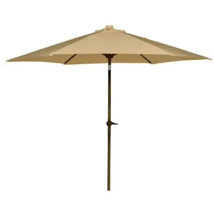 Aluminium 3m Parasol with LED's and Tilt -Taupe