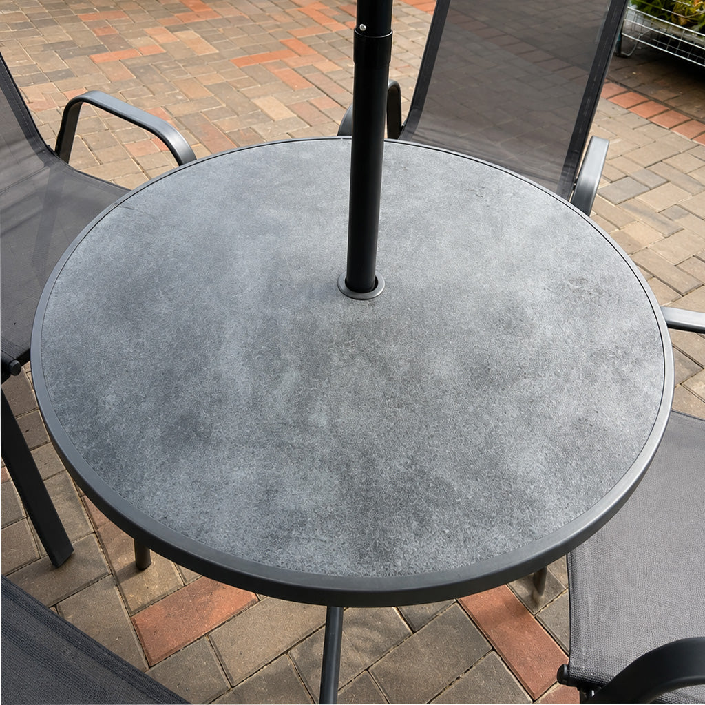Amora 4 Seater Dining Set With Parasol