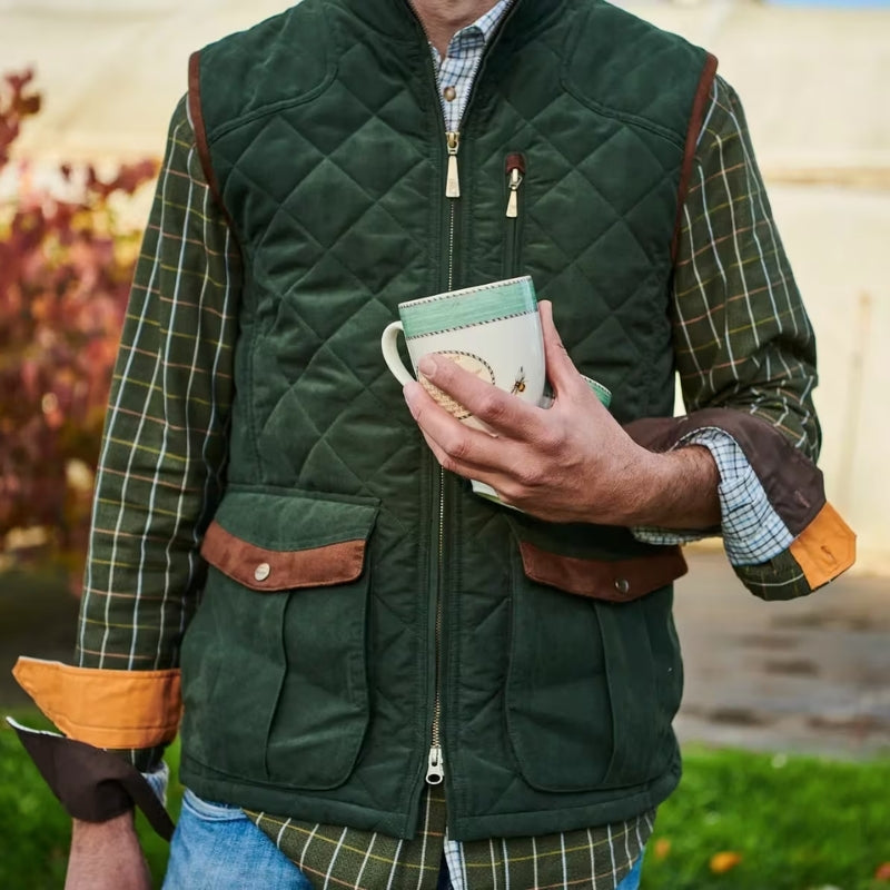 Baleno Thames Men's Quilted Gilet Olive S
