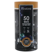 Battery Operated 8 Function String Lights Timer White 100