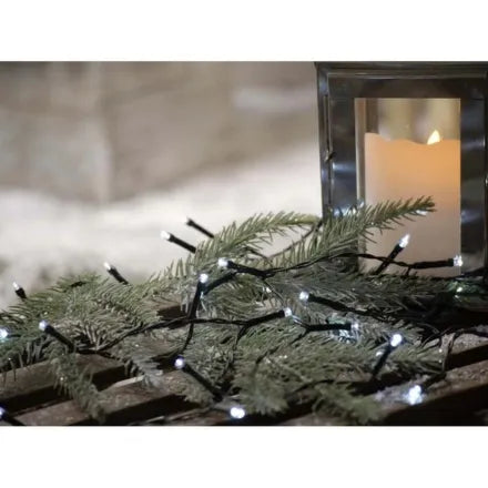 Battery Operated 8 Function String Lights Timer White 100