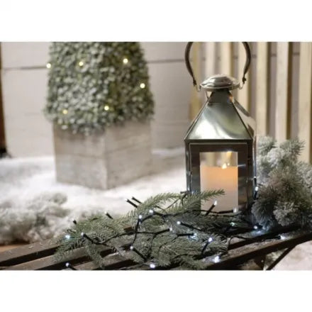 Battery Operated 8 Function String Lights Timer White 100