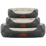 Beddies Plush Cord Lounger Grey Large (100x70x21cm)