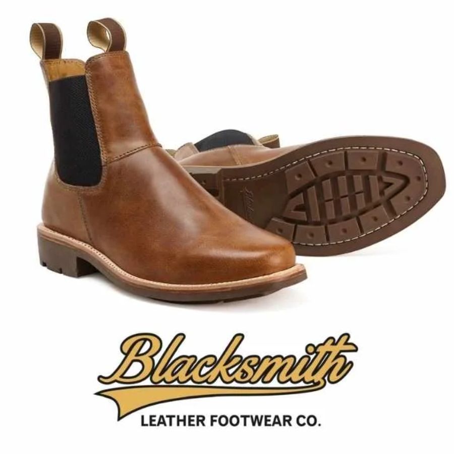 Blacksmith Dealer Boots Distressed Ivory 014 UK12