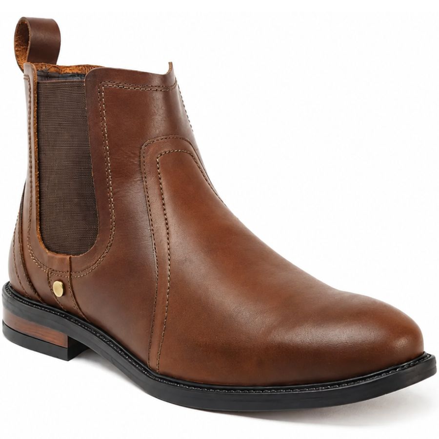 Blacksmith Dealer Boots Waxed Leather Dark Tan 010 UK7