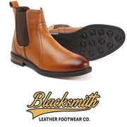 Blacksmith Dealer Boots Buffalo Leather Antique Tan 009 UK13
