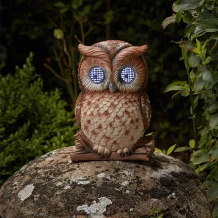 Blinkin' Owl Garden Ornament