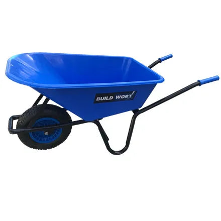 100L Blue PVC Garden Wheelbarrow