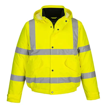 S463 Hi Vis Winter Bomber Jacket Yellow