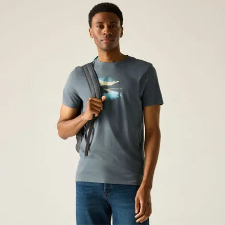 Regatta Men's Breezed Graphic T-Shirt Dark Storm XXL