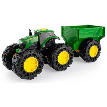 Britains John Deere Lights and Sound Tractor with Wagon
