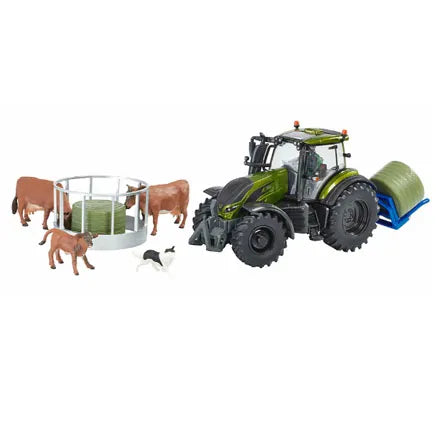 Britains Metallic Olive Green Valtra Playset