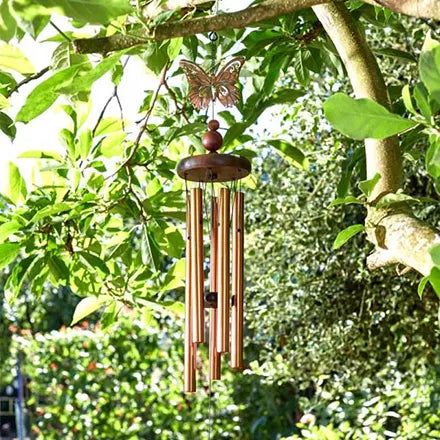 Bronze Butterfly Wind Chime