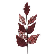Velvet Leaf Burgundy Stem 76cm