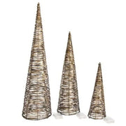Champagne Braid TreeBelisks - Set of 3