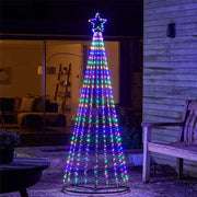 2.1m Christmas Twinkle Tree With Multi-Coloured Lights