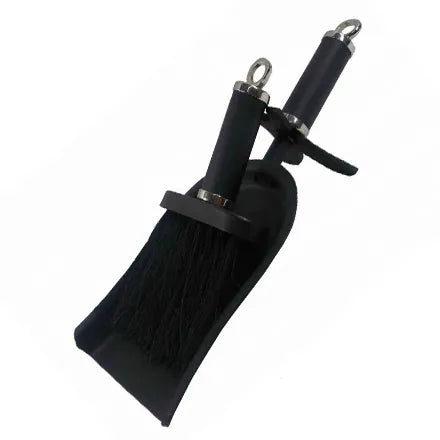 Castle Living Column Hearth Tidy Black & Nickel