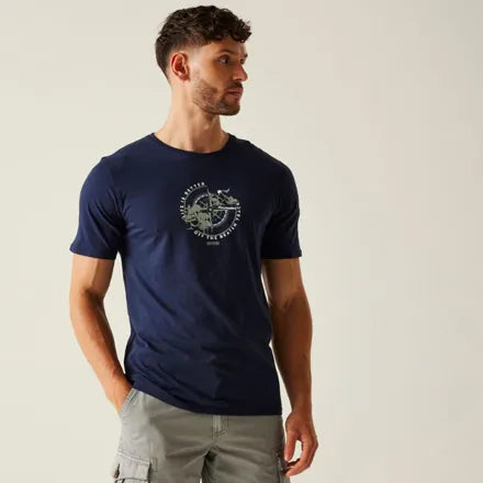 Men's Cline IX T-Shirt Navy Compass XXL