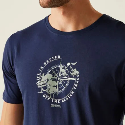 Men's Cline IX T-Shirt Navy Compass XXL