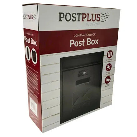 Postplus Contemporary Post Box in Matt Black