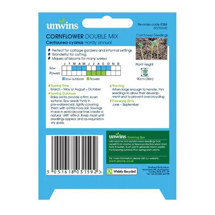 Unwins Cornflower Double Mix