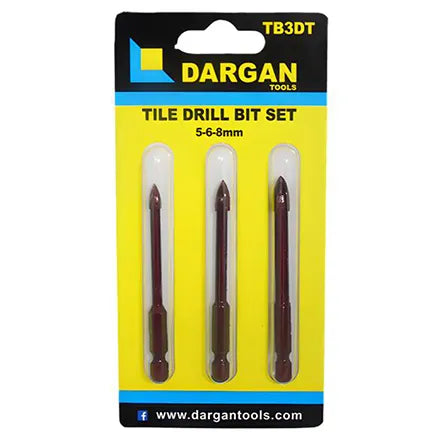 Dargan Tile Drill Bit Set (Pack of 3)
