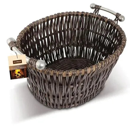 De Vielle Basket with Silver Handles