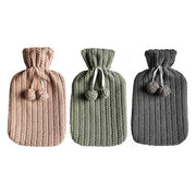 De Vielle Sherpa Covered Hot Water Bottle Assorted