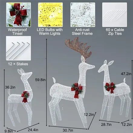 Family of Deer Set of 3