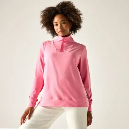 Women's Demmi Half Zip Fleece Pink Lemonade 18