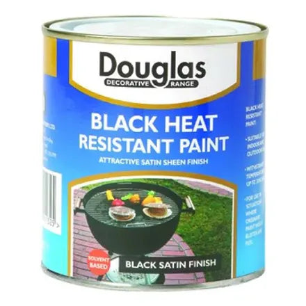 Douglas Heat Resistant Paint Black 500ml