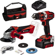 Einhell Power X-Change 18V Cordless Drill Driver & Angle Grinder Kit