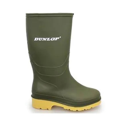Dunlop Kids Dull Wellie Green UK 8 (42)