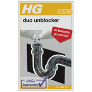 HG Duo Drain Unblocker - 500ml x 2